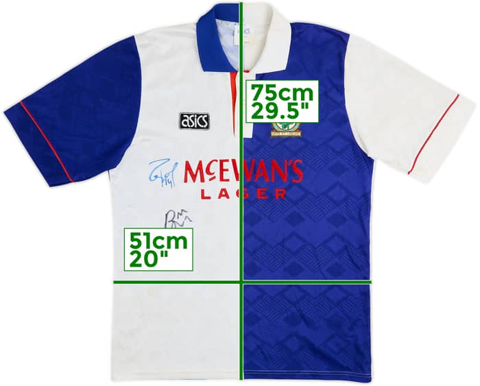 1992-94 Blackburn Signed Home Shirt - 6/10 - (M)