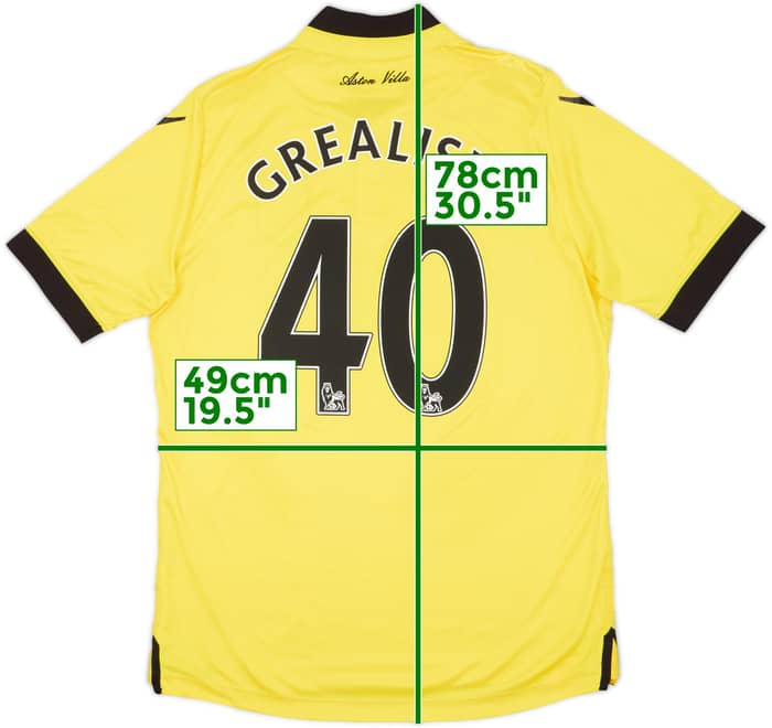2015-16 Aston Villa Away Shirt Grealish #40 - 6/10 - (M)