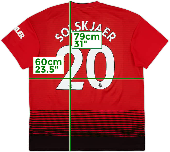 2018-19 Manchester United Home Shirt Solskjaer #20 - 9/10 - (XL)