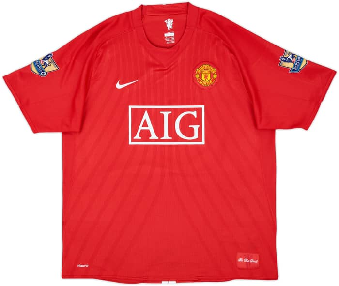 2007-09 Manchester United Home Shirt Ronaldo #7 - 9/10 - (XL)