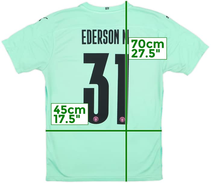 2020-21 Manchester City GK Shirt Ederson #31 - 7/10 - (M)
