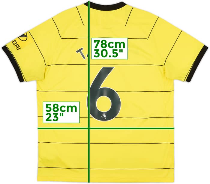 2021-22 Chelsea Away Shirt T.Silva #6 - 8/10 - (XL)