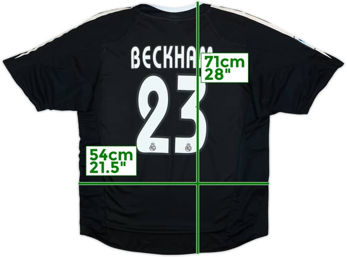 2004-05 Real Madrid Away Shirt Beckham #23 - 6/10 - (M)