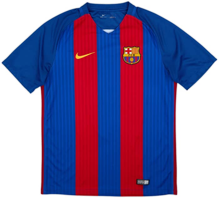 2016-17 Barcelona Home Shirt #8 - 7/10 - (M)