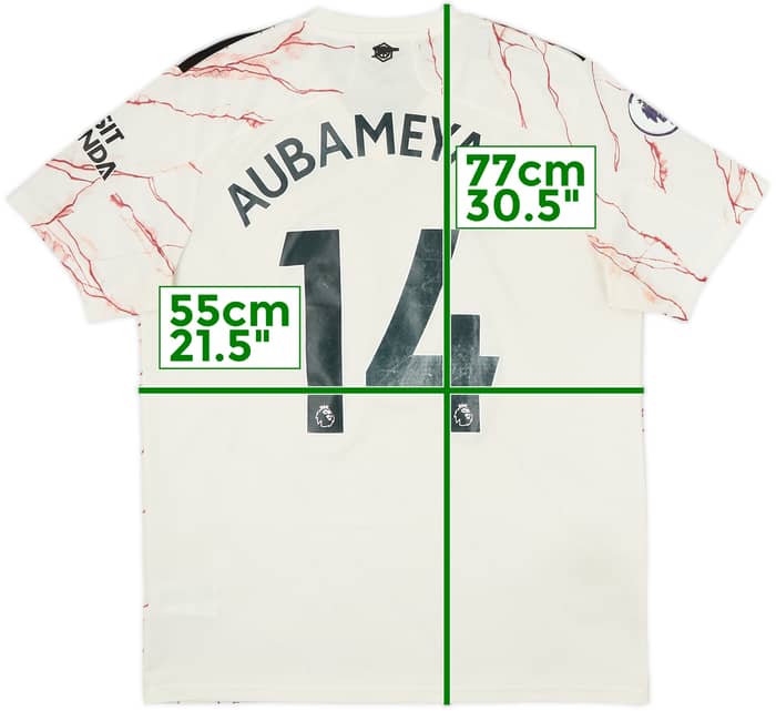 2020-21 Arsenal Away Shirt Aubameyang #14 - 5/10 - (L)