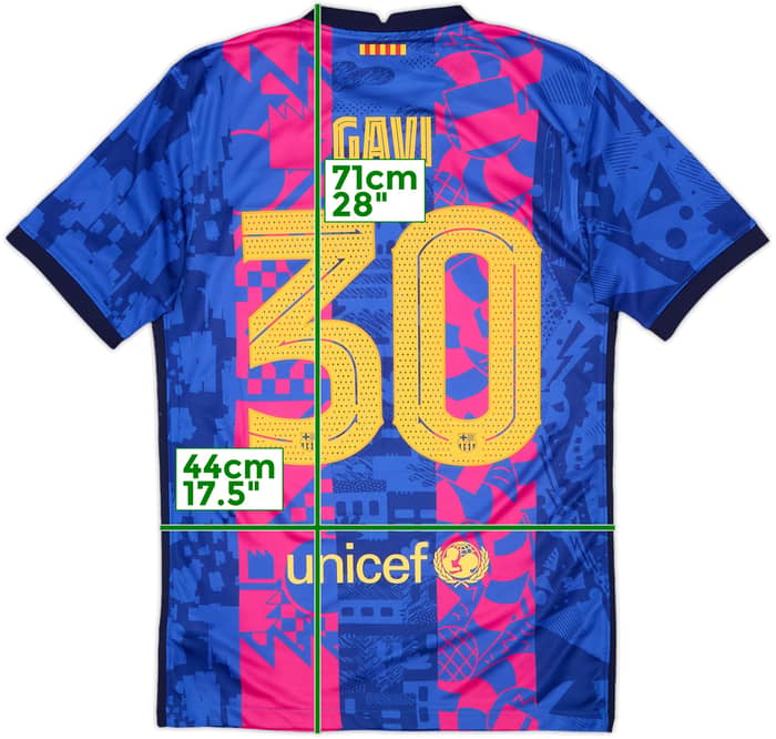 2021-22 Barcelona Third Shirt Gavi #30 - 10/10 - (S)