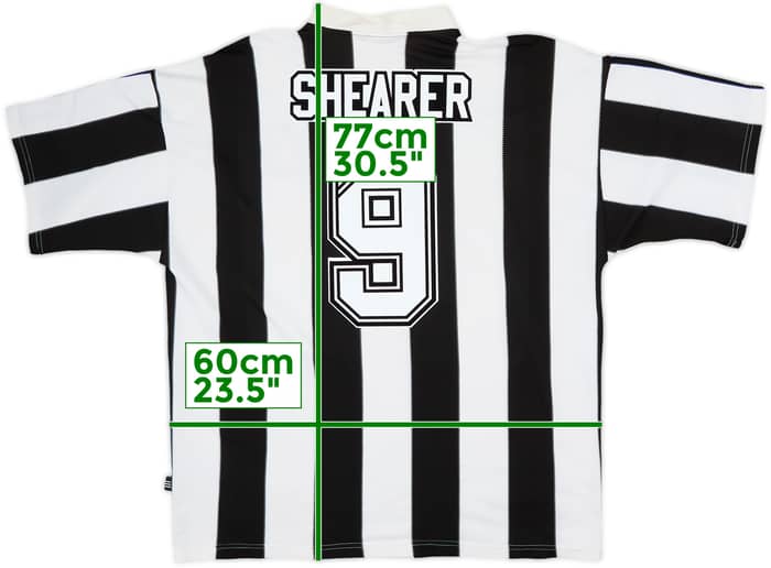 1995-97 Newcastle Home Shirt Shearer #9 - 6/10 - (XXL)