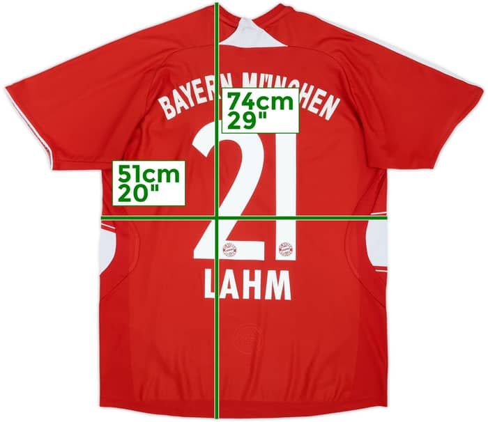 2007-08 Bayern Munich Home Shirt Lahm #21 - 6/10 - (XL.Boys)