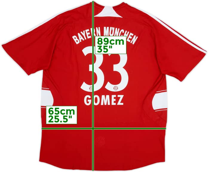 2007-08 Bayern Munich Home Shirt Gomez #33 - 6/10 - (XXL)