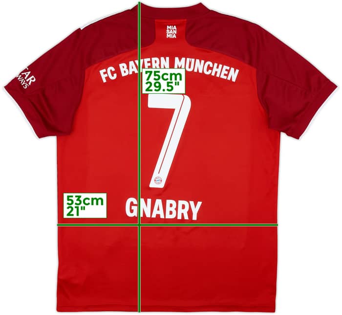 2021-22 Bayern Munich Home Shirt Gnabry #7 - 8/10 - (L)