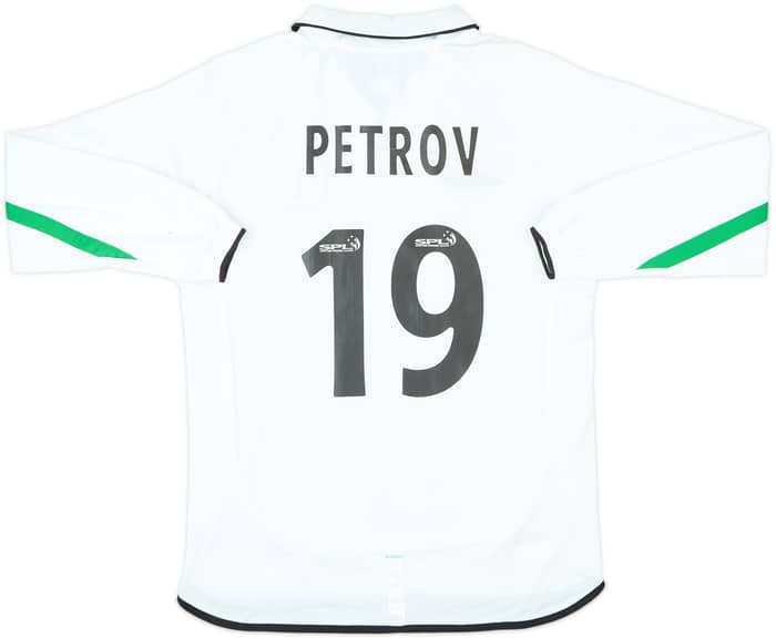 2001-02 Celtic Away L/S Shirt Petrov #19 - 8/10 - (M)