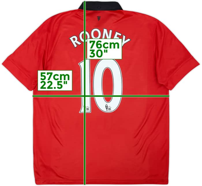 2013-14 Manchester United Home Shirt Rooney #10 - 5/10 - (L)