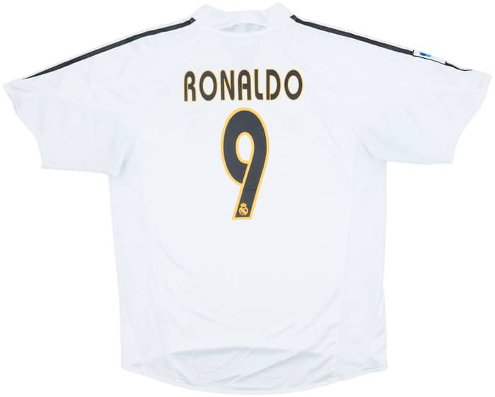 2004-05 Real Madrid Home Shirt Ronaldo #9 - 7/10 - (L)