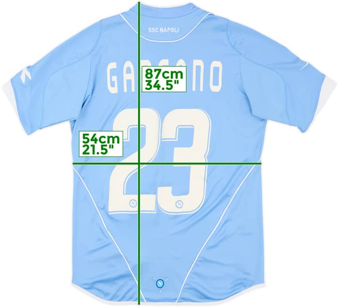 2007-08 Napoli Home Shirt Gargano #23 - 6/10 - (S)