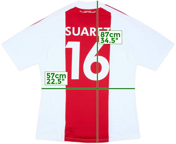 2010-11 Ajax Home Shirt Suarez #16 - 7/10 - (XL)