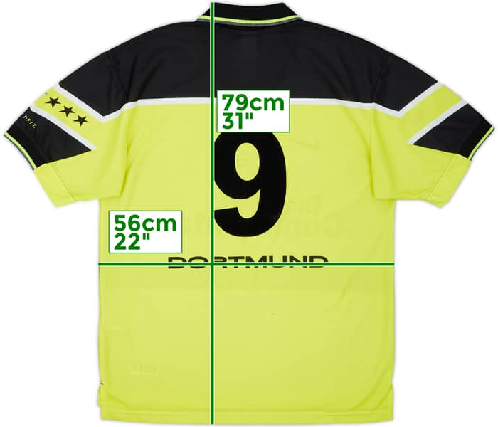 1997-98 Borussia Dortmund Home Shirt #9 - 8/10 - (L)