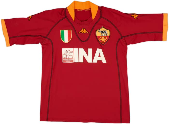2001-02 Roma Home Shirt Cassano #18 - 6/10 - (L)