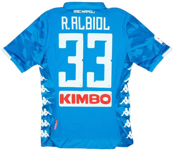 2018-19 Napoli Home Shirt R.Albiol #33 - 7/10 - (M)