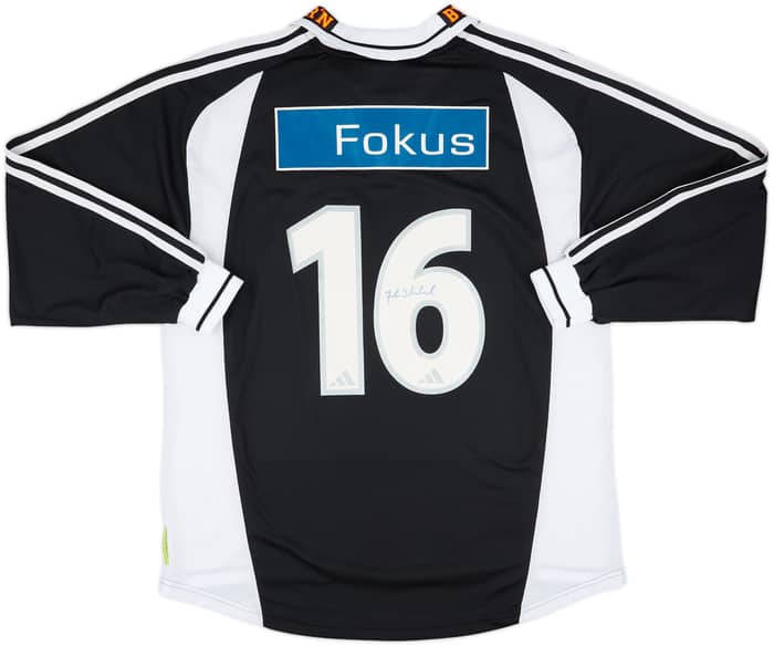 2001-02 Rosenborg Match Issue Signed Away L/S Shirt #16 (Steinsland)