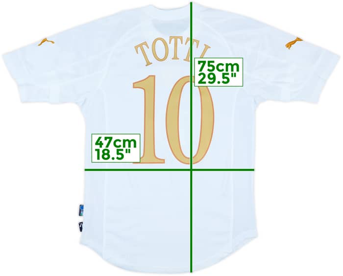 2004-06 Italy Away Shirt Totti #10 - 6/10 - (S)