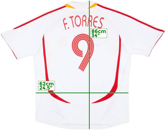 2006-08 Spain Away Shirt F.Torres #9 - 6/10 - (XXL)