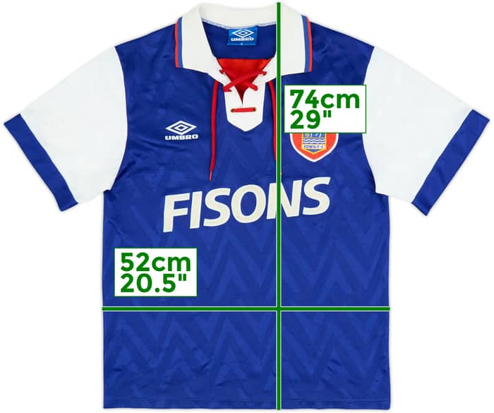 1992-94 Ipswich Home Shirt - 9/10 - (M)