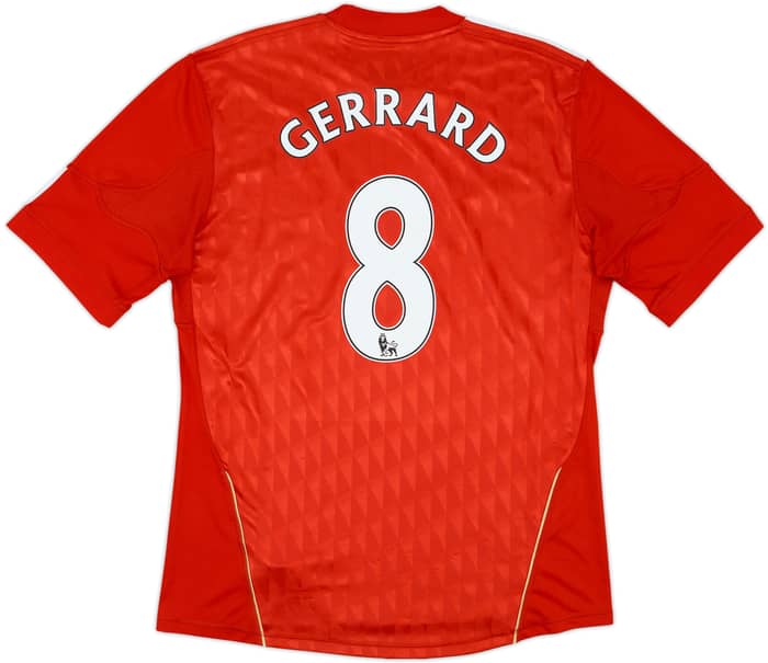 2010-12 Liverpool Home Shirt Gerrard #8 - 6/10 - (L)