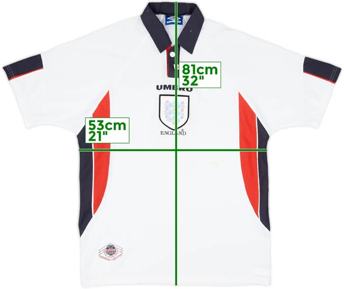 1997-99 England Home Shirt Shearer #9 - 7/10 - (L)