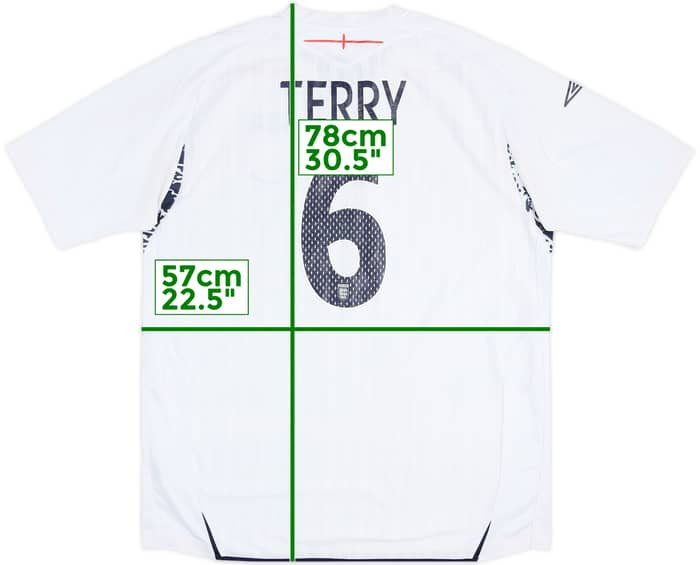 2007-09 England Home Shirt Terry #6 - 4/10 - (XL)