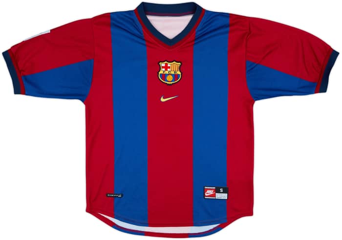 1998-00 Barcelona Home Shirt Rivaldo #11 - 8/10 - (S)