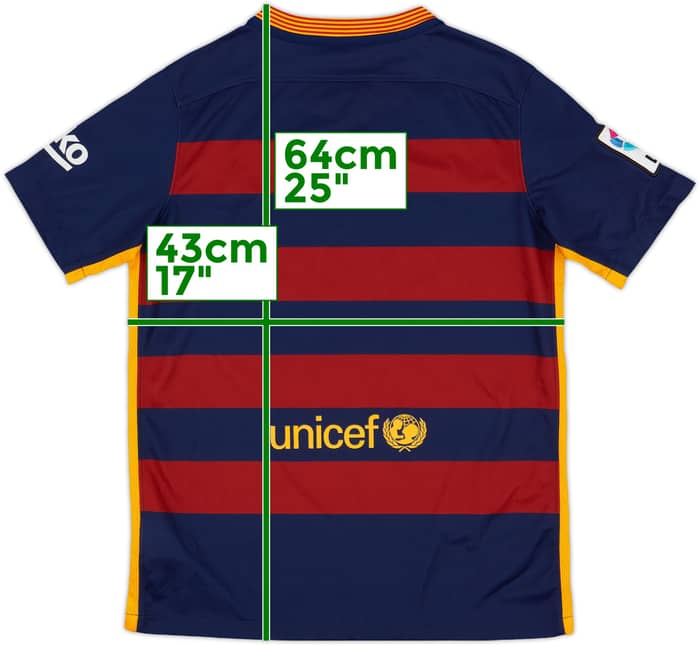 2015-16 Barcelona Home Shirt - 8/10 - (L.Boys)