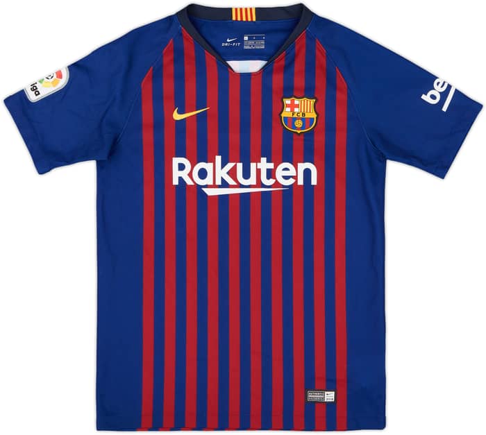 2018-19 Barcelona Home Shirt - 9/10 - (L.Boys)