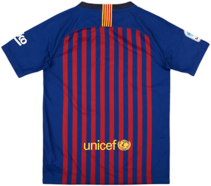 2018-19 Barcelona Home Shirt - 9/10 - (L.Boys)