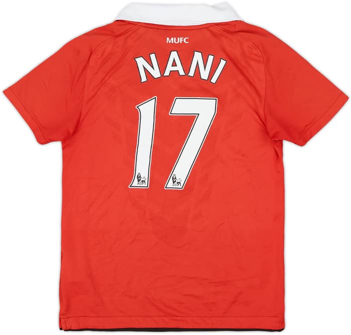 2010-11 Manchester United Home Shirt Nani #17 - 7/10 - (S.Boys)