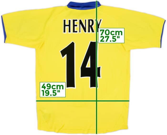 2003-05 Arsenal Away Shirt Henry #14 - 8/10 - (XL.Boys)