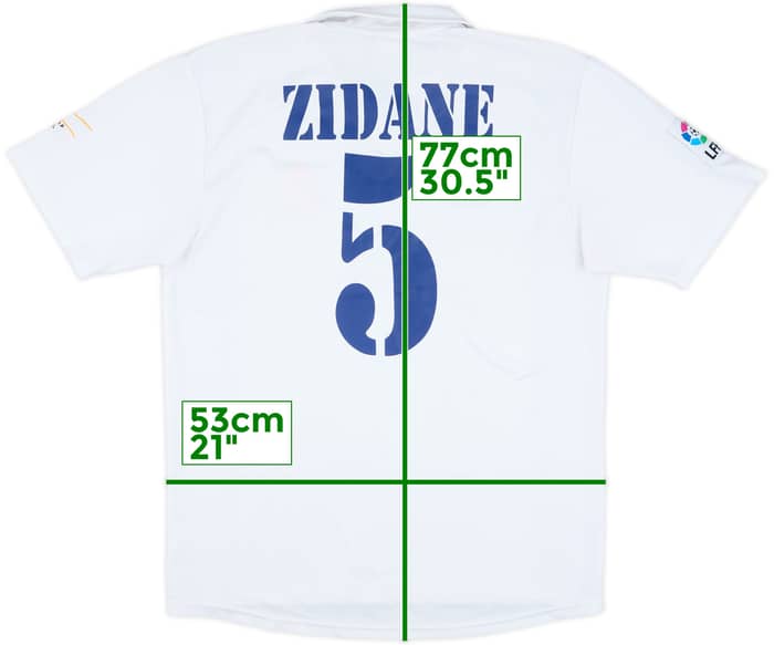 2001 Real Madrid Home Shirt Zidane #5 - 7/10 - (M)