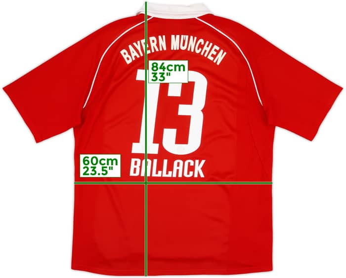 2005-06 Bayern Munich Home Shirt Ballack #13 - 8/10 - (XL)
