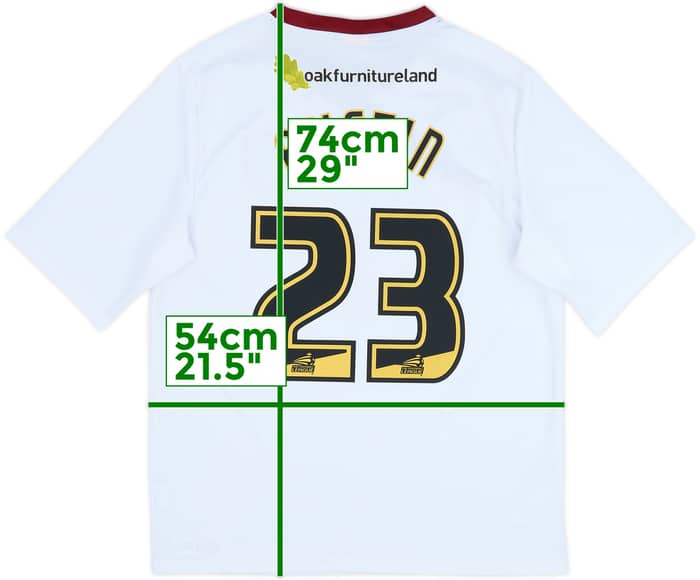 Camiseta de visitante de Burnley 2013-14 Austin #23 - 6/10 - (L)