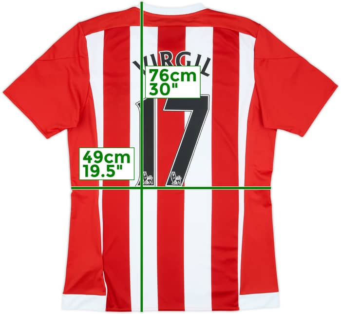2015-16 Southampton Home Shirt Virgil #17 - 8/10 - (M)