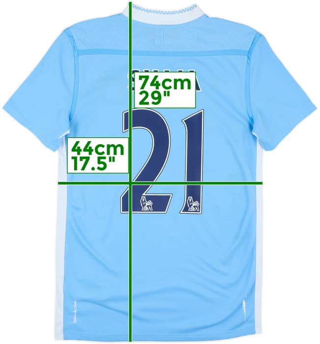 2011-12 Manchester City Home Shirt Silva #21 - 8/10 - (S)