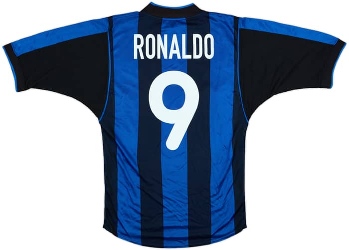 2000-01 Inter Milan Home Shirt Ronaldo #9 - 7/10 - (S)