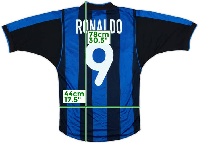 2000-01 Inter Milan Home Shirt Ronaldo #9 - 7/10 - (S)