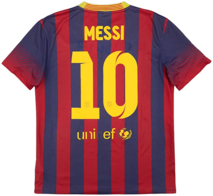 2013-14 Barcelona Home Shirt Messi #10 - 4/10 - (M)