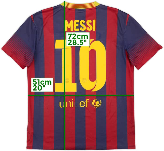 2013-14 Barcelona Home Shirt Messi #10 - 4/10 - (M)