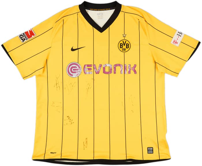 2008-09 Borussia Dortmund Signed Home Shirt Dede #17 - 4/10 - (XXL)