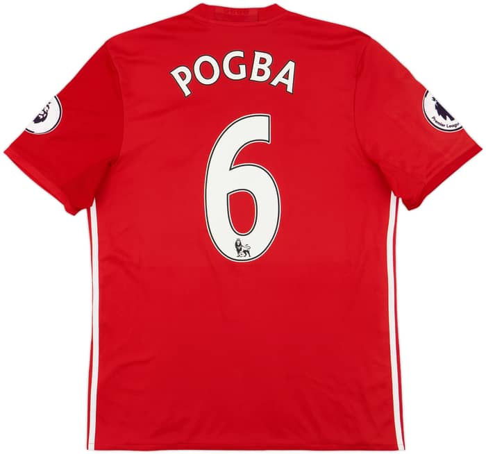 2016-17 Manchester United Home Shirt Pogba #6 - 8/10 - (L)