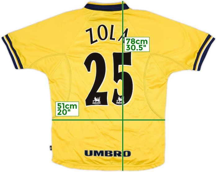 1998-00 Chelsea Third Shirt Zola #25 - 9/10 - (M)