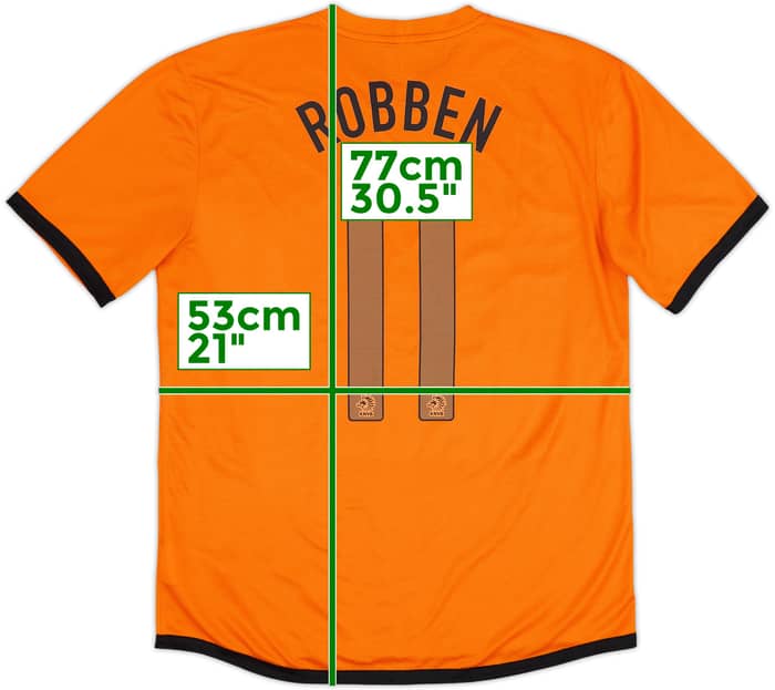 Camiseta de local de Países Bajos 2012-13 Robben #11 - 10/10 - (L)