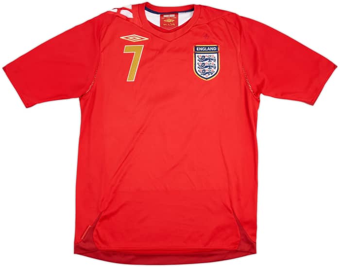 2006-08 Inglaterra Visitante Camiseta Beckham #7 - 5/10 - (M)