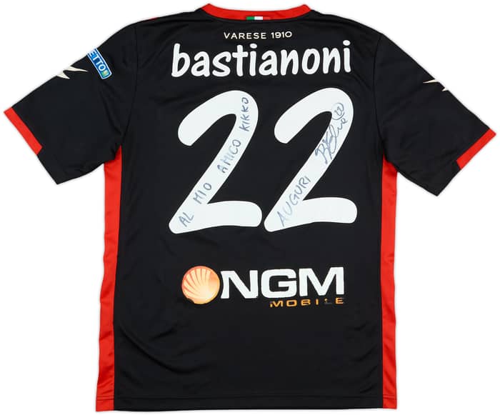 2013-15 Varese Match Issue Signed Third/GK S/S Shirt Bastianoni #22